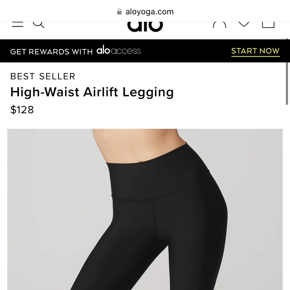 ALO High Waisted airlift leggings (size L. Color Aqua blue)